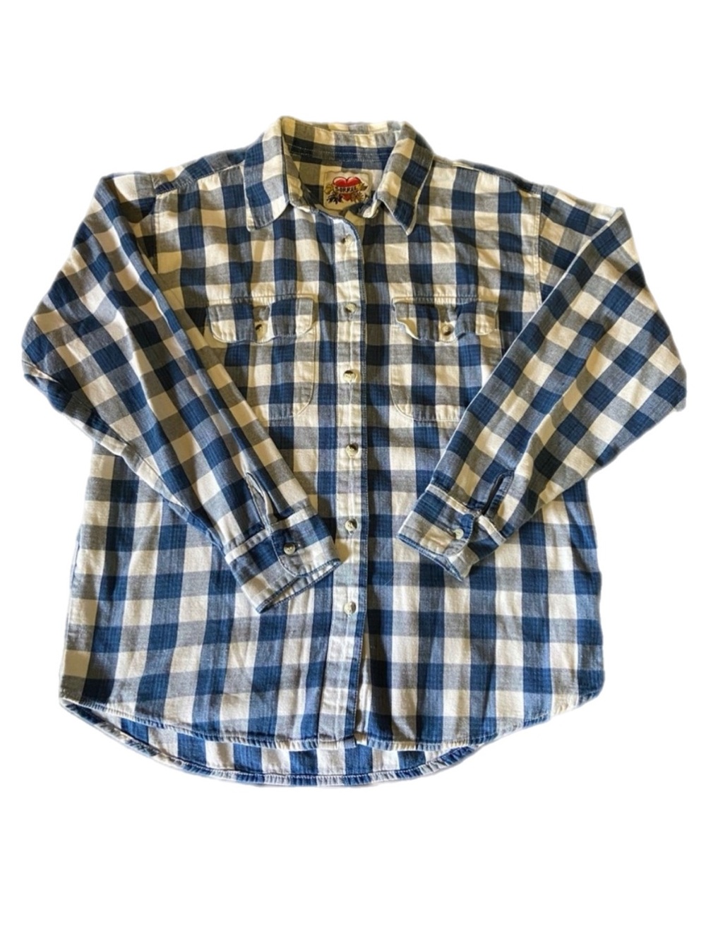 Vintage 90s Sorrel Plaid Shirt Large Long Sleeve Chest Pockets Outdoor Gingham